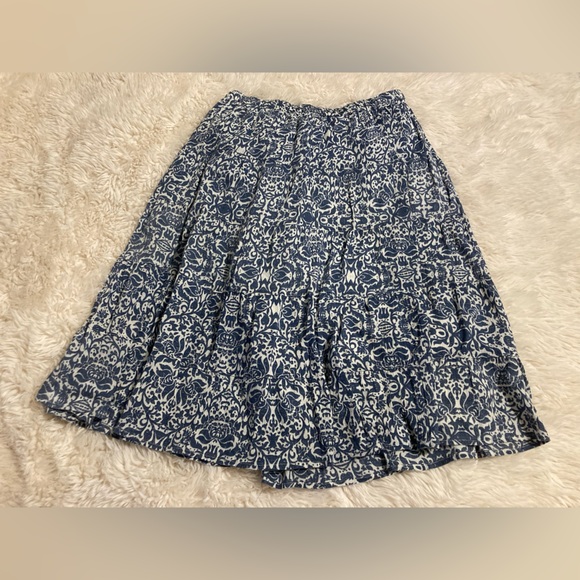Christopher & Banks Dresses & Skirts - Christopher & Banks Blue and White A-Line Skirt